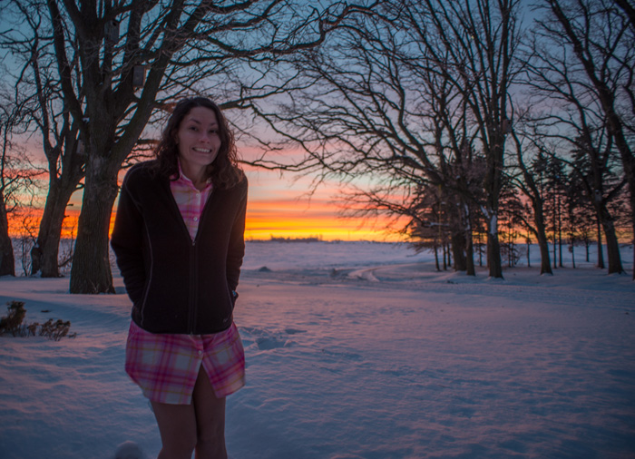 Megan with Sunrise on the Farm